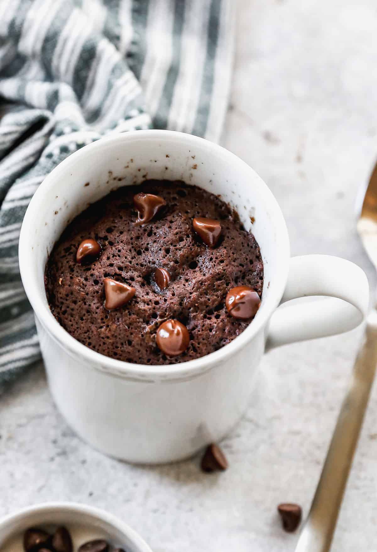 A chocolate mug cake
